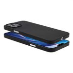 NC Iphone Silicone Mobile Phone Case Iphone Full Range Of Soft Cover Ultra-Thin Anti-Fingerprint Fiber Suitable for All Series Of Iphone Mobile Phones (BLack)