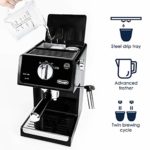 De’Longhi ECP3120 15 Bar Espresso Machine with Advanced Cappuccino System, 9.6 x 7.2 x 11.9 inches, Black/Stainless Steel