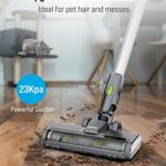 TOPPIN Cordless Stick Vacuum Cleaner – 23KPa Powerful Suction for Pet Family, 8 in 1 Lightweight Stick Handheld Vacuum with 34min Detachable Battery, 250W Brushless Motor for Hard Floor Carpet Car