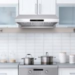 Hauslane | Chef Series 30” PS10 Under Cabinet Range Hood | PRO PERFORMANCE | Stainless Steel Electric Stove Ventilator | 3 Speed Exhaust Fan, Bright LED Lights & Delay Auto Shut-Off