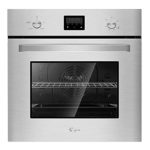 Empava 24″ Single Gas Wall Oven Bake Broil Rotisserie Functions with Digital Timer and Convection Fan in Stainless Steel