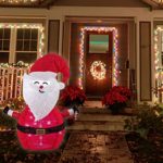 GMFINE Standing Christmas Santa Claus with 45 Led Lights, Sparkling Christmas Decorations for Seasonal Decor, Porch, Lawn, Indoor Outdoor Xmas Yard Decoration (Santa Claus)