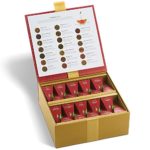 Tea Forte Tea Chests with 40 Handcrafted Pyramid Tea Infusers (Warming Joy – Gold Sparkle)