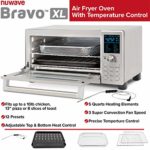 NUWAVE BRAVO XL 30-Quart Convection Oven with Crisping and Flavor Infusion Technology with Integrated Digital Temperature Prove; 12 Programmed Presets; 3 Fan Speeds; 5-Quartz Heating Elements; Precision Temperature Control from 60F – 500F
