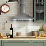 Cosmo 63175 30 in. Wall Mount Range Hood with Efficient Airflow, Ducted, 3-Speed Fan, Permanent Filters, LED Lights, Chimney Style Over Stove Vent in Stainless Steel, Exhaust