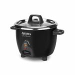 Aroma Housewares Select Stainless Rice Cooker & Warmer with Uncoated Inner Pot, 6-Cup(cooked)/ 1.2Qt, ARC-753SGB, Black