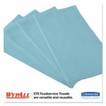 WypAll 05927 X70 Foodservice Towels, 1/4 Fold, 12 1/2 x 23 1/2, Blue (Case of 300)