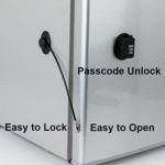 2 Pack Refrigerator Lock Combination Coded Fridge Lock Freezer Child Safety Lock Door Lock with Strong Adhesive No Keys Needed