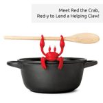 OTOTO Red Crab Spoon Rest for Kitchen – BPA-free & Heat Resistant Utensil Rest – Cool Kitchen Gadgets & Quirky Gifts for Home Chefs – Non-Slip Spoon Holder and Steam Releaser