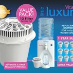 Little Luxury Vitality, Replacement Filters for Water Coolers and Non Cooling Dispensers, 12-Pack