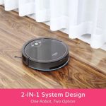 NOISZ ILIFE S5 Pro Robot Vacuum and Mop 2 in 1, ElectroWall, Automatic Self-Charging, Water Tank, Tangle-Free, Quiet, Ideal for Pet Care, Hard Floor and Low Pile Carpet, Black