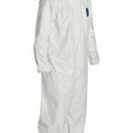 DuPont Tyvek 400 TY122S NAFTA Sourced Disposable Protective Coverall with Elastic Cuffs, Attached Hood and Boots, White, 2X-Large (Pack of 25)