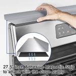 Uprimu Stove Magnetic Shelf for Kitchen oven,Stainless Steel Stove Spice Shelf with Adhesive Magnetic Strip Fits Standard 30″ Stove