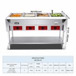 110 V Commercial Electric Food Warmer – KITMA 4 Pot Stainless Steel Steam Table, Buffet Server for Kitchen and Restaurant
