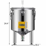 VBENLEM 14 Gallon Stainless Steel Brew Fermenter Home Brewing Brew Bucket Fermenter with conical Base Brewing Equipment