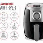 CHEFMAN Small, Compact Air Fryer Healthy Cooking, 2 Qt, Nonstick, User Friendly and Adjustable Temperature Control w/ 60 Minute Timer & Auto Shutoff, Dishwasher Safe Basket, BPA – Free, Black