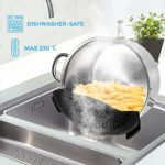 AAB 2 Pcs Clip on Strainer Snap Food Strainer for Pasta,Vegetables, Fruit Kitchen Universal Pot Strainer for Pans and Bowls