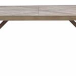 Signature Design by Ashley Beachcroft Modern Farmhouse Outdoor Dining Table with Porcelain Top, Beige