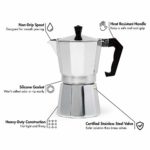 Primula Stovetop Espresso and Coffee Maker, Moka Pot for Classic Italian and Cuban Café Brewing, Cafetera, Six Cup