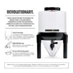 BrewDemon Craft Beer Brewing Kit Signature Pro with Bottles – Conical Fermenter Eliminates Sediment and Makes Great Tasting Home Brewed Beer – 2 gallon Pilsner