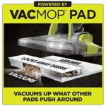 Shark VM252 VACMOP Pro Cordless Hard Floor Vacuum Mop with LED Headlights, 4 Disposable Pads & 12 oz. Cleaning Solution, Charcoal Gray