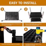 Plastic Utility Cart with Wheels, 3-Tier Rolling Cart 480lbs Capacity Heavy Duty Lockable Food Service Cart for Kitchen/Work/Classroom/Warehouse, Black, 31.5”L X 16.9”W X 37.8”H