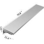 Happybuy Concession Shelf 70.8L x 11.4W Inch with Stainless Steel Frame and Surface Board for Food Trailer Serving Window