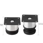 Pack of 4 Furniture Cabinet Adjustable Stainless Steel Round Kitchen Feet?Furniture Leg for DIY Furniture, Sofa Table Cabinets Shelves 50 x 50mm