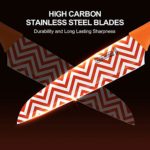 MICHELANGELO Kitchen Knife Set 10 Piece, Knife Sets for kitchen, High Carbon Stainless Steel Kitchen Knife Set, Colored Kitchen Knifes Set- 5 Knives & 5 Knife Sheath Covers