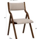 Ball & Cast Kitchen room Dining chair foldable 18 Inch Taupe Set of 2