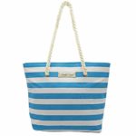 PortoVino Beach Wine Purse/Tote with Hidden, Leakproof & Insulated Compartment, Holds 2 bottles of Wine! Great for Travel, BYOB Restaurant, Party, Dinner, Mother’s Day Gift! (Turquoise White)