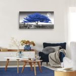Artwork for Walls in Living Room Large Landscape Wall Art Blue Tree Natural Pictures Home Decoration HD Canvas Print 60″ X30”Landscape Poster Canvas Painting Office Bedroom Wall Decor