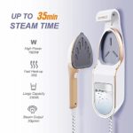 ZOKEZ Garment Steamer for Clothes, 1500 Watt – Heats in 30 Seconds – Detachable 330ml Water Tank, 2-in-1 Clothes Steamer & Steam Iron, Fabric Wrinkles Remover, No Water Leak and Auto-Off, White