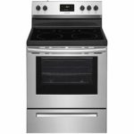 Frigidaire FCRE3052AS 30″ Freestanding Electric Range with 5.3 cu. ft. Capacity Quick Boil Store-More Storage Drawer and SpaceWise Expandable Elements in Stainless Steel
