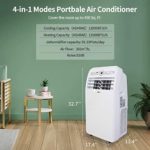 Uhome Portable Air Conditioner?12000 BTU Compact AC Unit with Cooling?Heating, Dehumidifier?Fan?Remote Control and Window Mount Kit included?in White