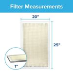 Filtrete 20x25x1, AC Furnace Air Filter, MPR 300, Clean Living Basic Dust, 6-Pack (exact dimensions 19.69 x 24.69 x 0.81)