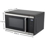 1.1 Cu. ft. 1000 W Mid Size Microwave Oven, 1000W, Stainless Steel,20.60 x 16.50 x 11.80 Inches