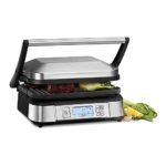 Cuisinart GR-6S Contact Smoke-Less Mode Griddler, 11.5″(L) x 10.5″(W) x 7.0″(H), Silver (Renewed)