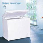 Chest Freezer 7 CU. FT, Free-Standing Top Open Door, Deep Freezer with Adjustable Thermostat Control&Removable Baskets, White