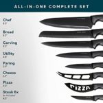 Home Hero Kitchen Knife Set – 17 piece Chef Knife Set with Stainless Steel Knives Set for Kitchen with Accessories