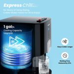 Comfee Bottom Loading Water Dispenser Express Cooling Water Cooler with Cold, Hot & Room 3-Temps, O-Zone Self-Cleaning, Anti-Microbial Coating, Stainless Steel, Holds 3 to 5 Gallon Bottles