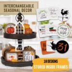 The Ultimate Farmhouse Tiered Tray Decor Set – Beautiful Year Round Seasonal & Holiday Decoration Bundle – The Perfect Centerpiece Designs for Home & Kitchen Decor incl. Fall, Lemon and Summer