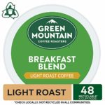 Green Mountain Coffee Roasters Breakfast Blend Single-Serve Keurig K-Cup Pods, Light Roast Coffee, 48 Count