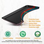 8-Piece Nonstick Stackable Bakeware Set – PFOA, PFOS, PTFE Free Baking Tray Set w/ Non-Stick Coating, 450°F Oven Safe, Round Cake, Loaf, Muffin, Wide/Square Pans, Cookie Sheet (Plum)