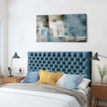 SDYA Blue Abstract Wall Art Decor Hand Painted Oil Painting on Canvas Framed 48 inches x 24 inches Large Colorful Modern Artwork Wall Art for Living Room Bedroom Office Hotel and Dining Room