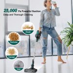 INSE Cordless Vacuum Cleaner, Stick Vacuum with 25Kpa 250W Powerful Suction, 6-in-1 Rechargeable Vacuum with 2500m-Ah Battery, Up to 45mins Runtime Cordless Vacuum for Pet Hair Hard Floor Carpet-S610