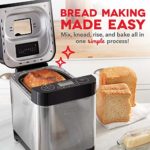 Dash Everyday Stainless Steel Bread Maker, Up to 1.5lb Loaf, Programmable, 12 Settings + Gluten Free & Automatic Filling Dispenser – Black