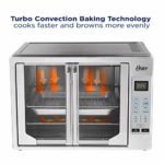 Oster Convection Oven, 8-in-1 Countertop Toaster Oven, XL Fits 2 16″ Pizzas, Stainless Steel French Door