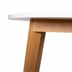 Amazon Brand – Rivet Noah Round Modern Ash Dining Table, 35.4″W, White