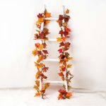 Lvydec 2 Pack Fall Maple Garland – 5.9ft/Piece Artificial Fall Foliage Garland Colorful Autumn Decor for Home Wedding Party (Mixed Color)